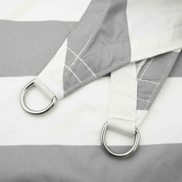 Открит слънцезащитен плат Светлосив и бял 5 x 5 m