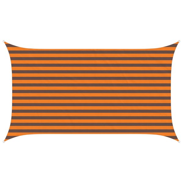 Слънчево платно за сянка Оранжево и кафяво 3,5 x 2 m