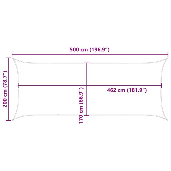 Слънчево платно за сянка Оранжево и кафяво 5 x 2 m