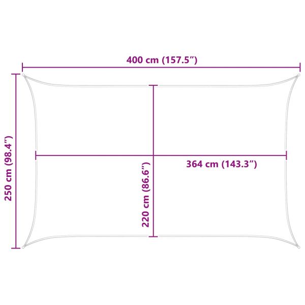 Слънчево платно за сянка Оранжево и кафяво 4 x 2,5 m