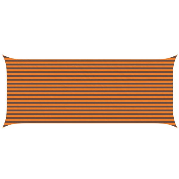 Слънчево платно за сянка Оранжево и кафяво 6 x 2,5 м