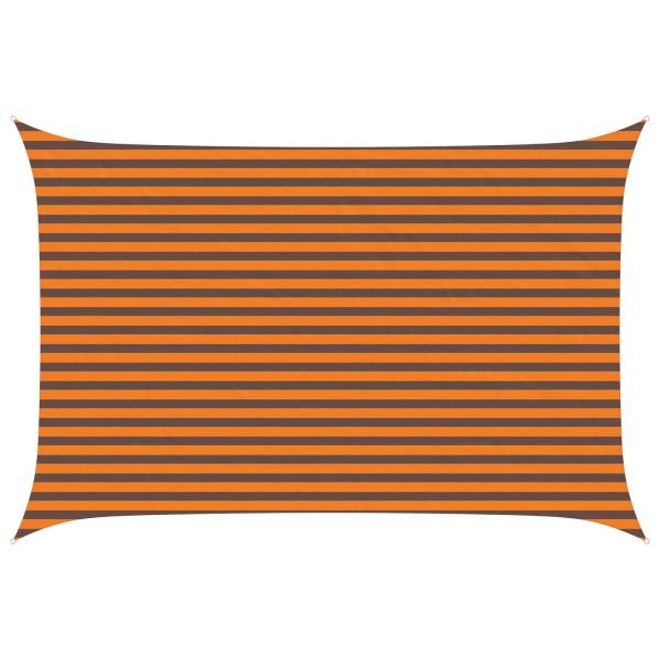 Слънчево платно за сянка Оранжево и кафяво 4,5 × 3 m