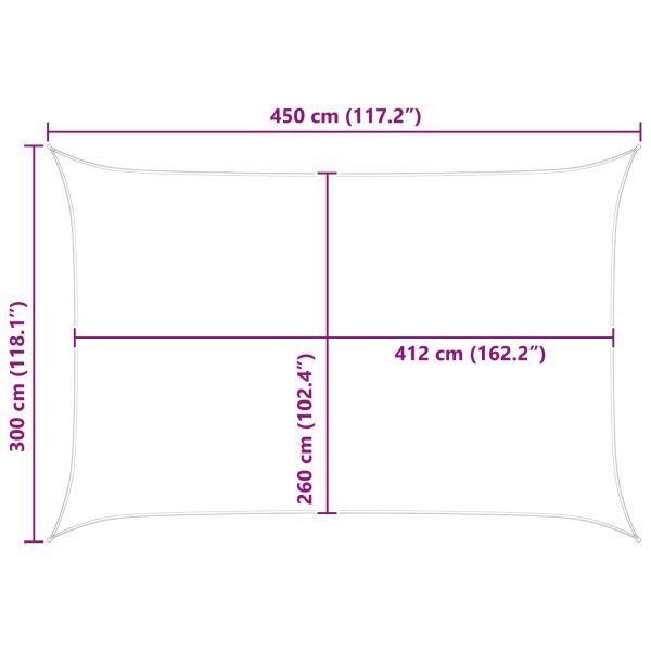 Слънчево платно за сянка Оранжево и кафяво 4,5 × 3 m