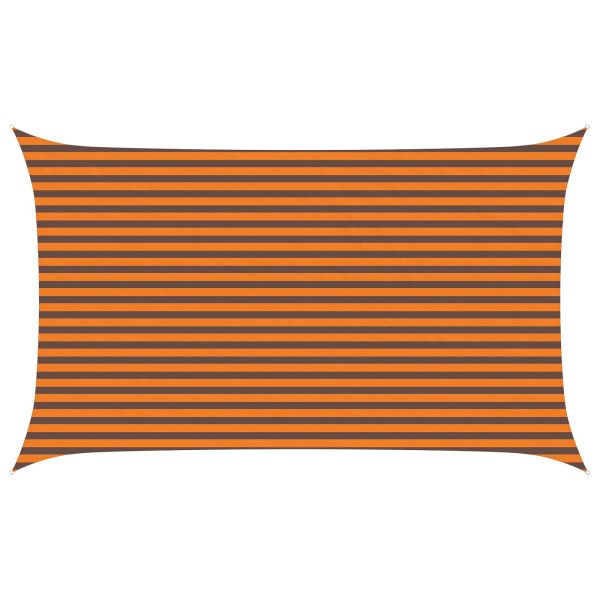 Слънчево платно за сянка Оранжево и кафяво 5 x 3 m