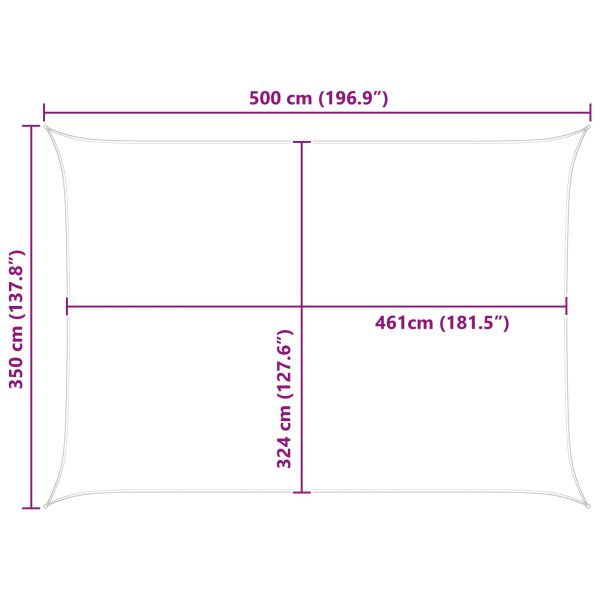 Слънчево платно за сянка Оранжево и кафяво 5 × 3,5 m