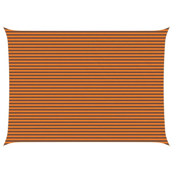 Слънчево платно за сянка Оранжево и кафяво 7 x 5 m
