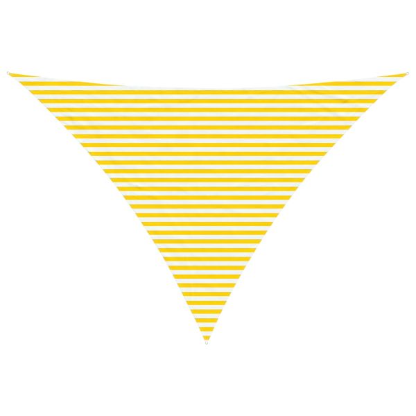 Открит слънцезащитен плат Жълт и бял 5 x 5 x 6 m