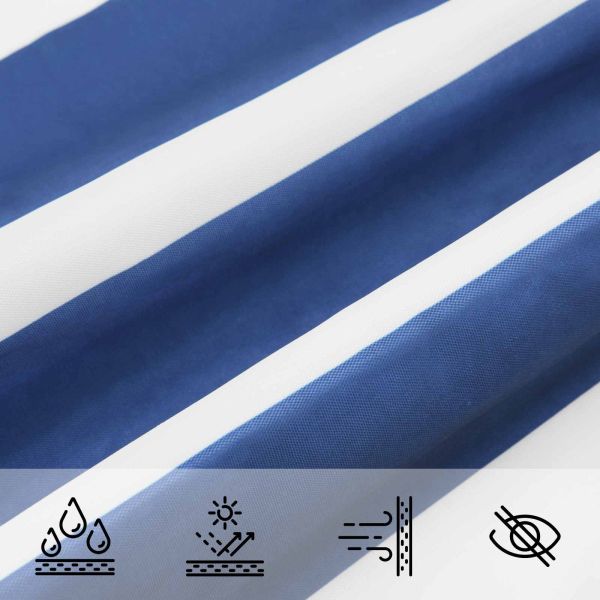 Открит слънцезащитен плат Синьо и бяло 3 x 3 x 3 m