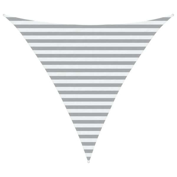 Открит слънцезащитен плат Светлосив и бял 3 x 3 x 3 m