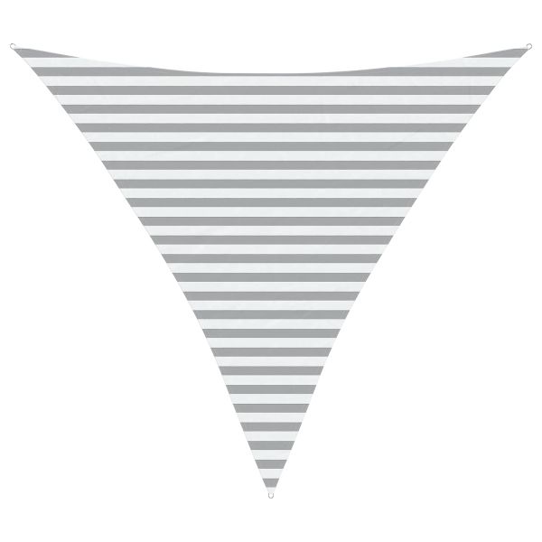 Открит слънцезащитен плат Светлосив и бял 3,6 x 3,6 x 3,6 m