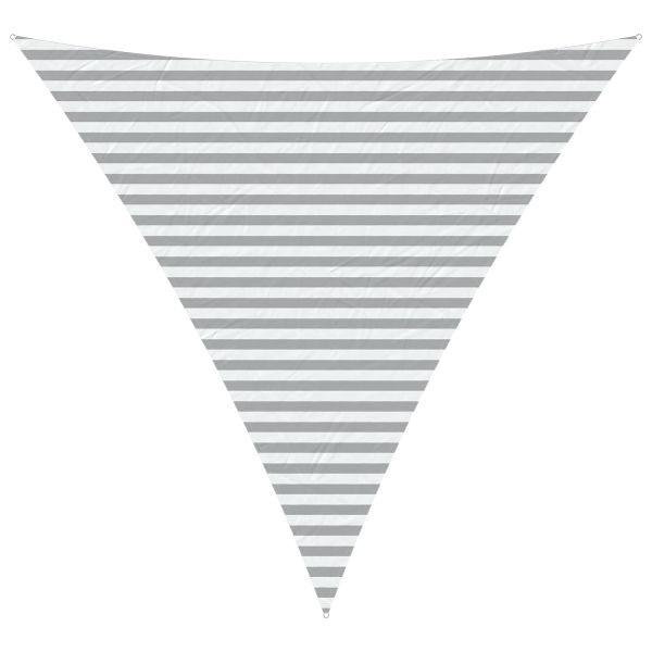 Открит слънцезащитен плат Светлосив и бял 4 x 4 x 4 m