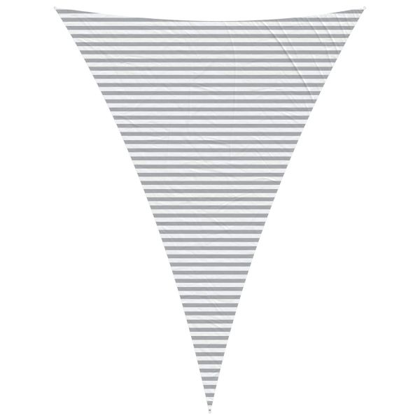 Открит слънцезащитен плат Светлосив и бял 5 x 7 x 7 m