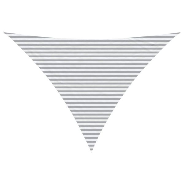 Открит слънцезащитен плат Светлосив и бял 5 x 5 x 6 m