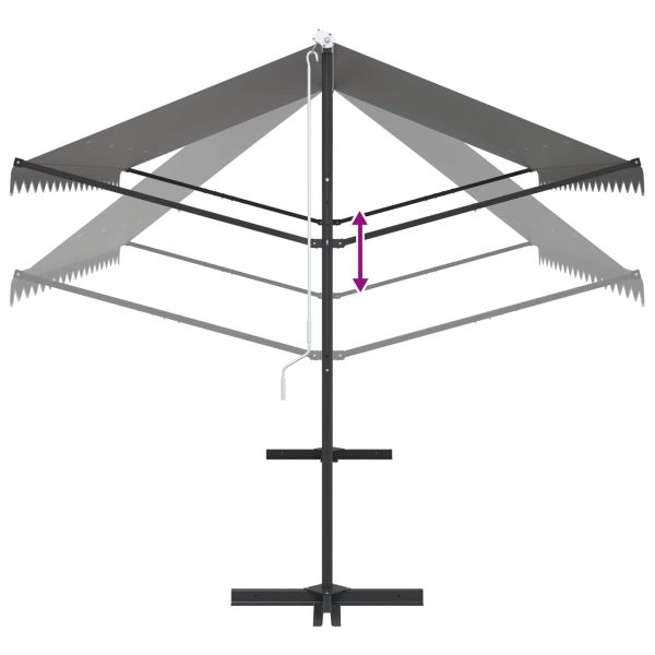 Самостоятелен сенник Сиво 4 × 3 m Полиестер