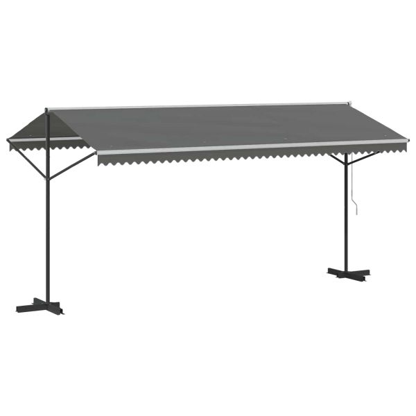 Самостоятелен сенник Сиво 5 x 3 m Полиестер