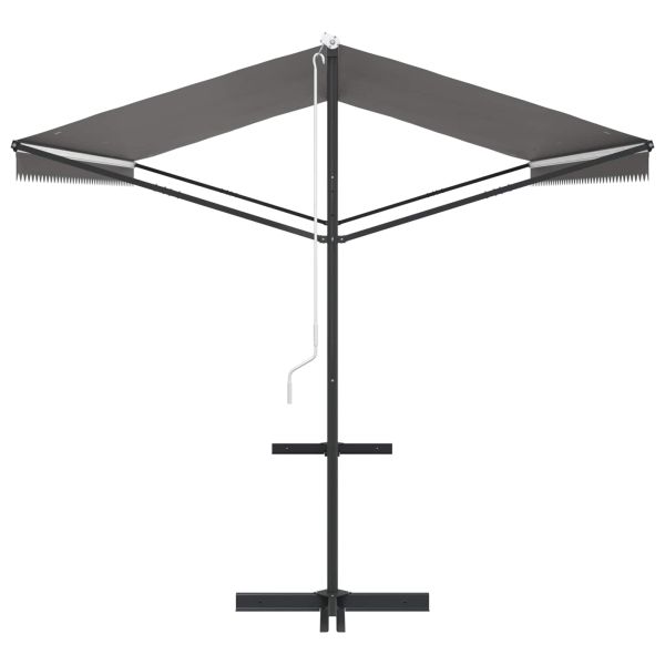 Самостоятелен сенник Сиво 5 x 3 m Полиестер