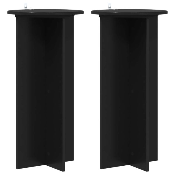 Стойка за растения 2 pcs Черно 40 x 40 x 80 cm