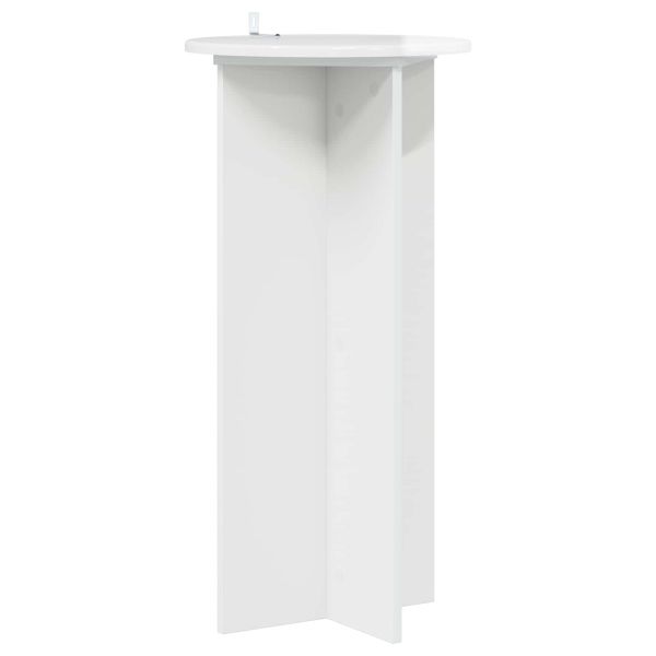 Стойка за растения 2 pcs Бял гланц 40 x 40 x 80 cm