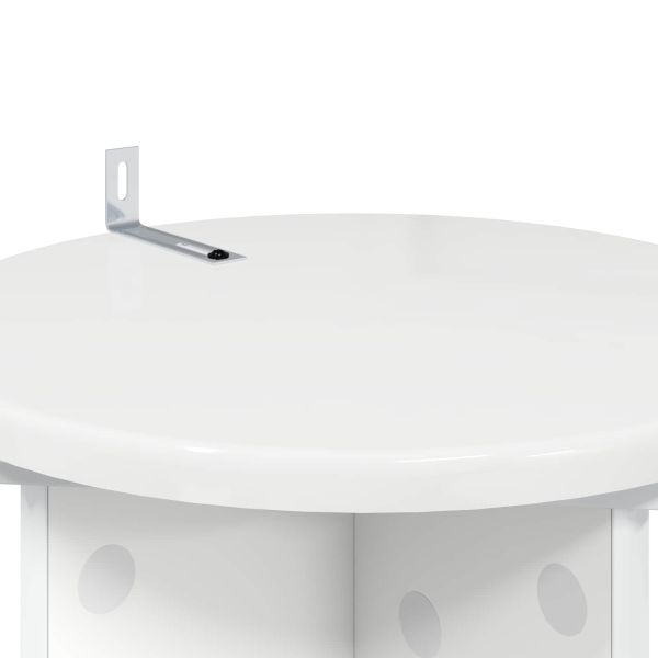 Стойка за растения 2 pcs Бял гланц 29,5 x 29,5 x 60 см