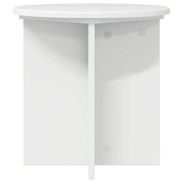 Стойка за растения 2 pcs Бял гланц 40 x 40 x 40 cm