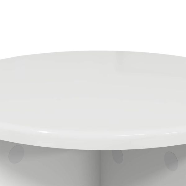 Стойка за растения 2 pcs Бял гланц 40 x 40 x 40 cm