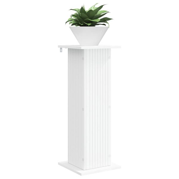 Стойка за растения Бяло 30,5 x 30 x 80,5 см Инженерна дървесина