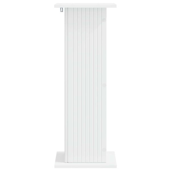 Стойка за растения Бяло 30,5 x 30 x 80,5 см Инженерна дървесина