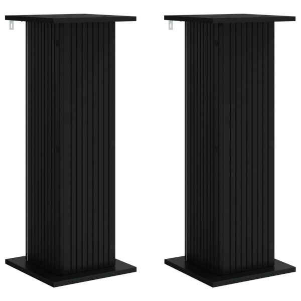 Стойка за растения 2 pcs Черно 30,5 x 30 x 80,5 см