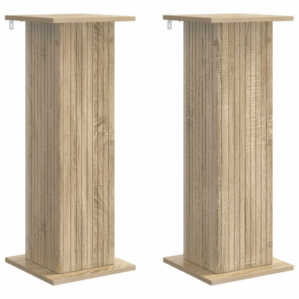 Стойка за растения 2 pcs Дъб сонома 30,5 x 30 x 80,5 см