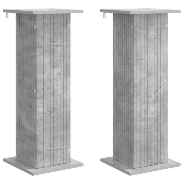 Стойка за растения 2 pcs Бетонно сиво 30,5 x 30 x 80,5 см
