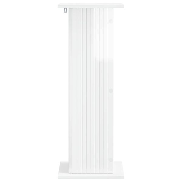 Стойка за растения Бял гланц 30,5 x 30 x 80,5 см