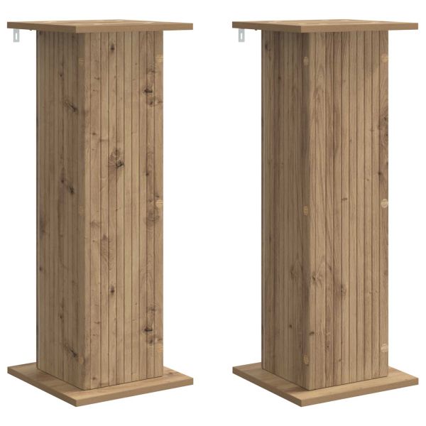 Стойка за растения 2 pcs Дъб артизан 30,5 x 30 x 80,5 см