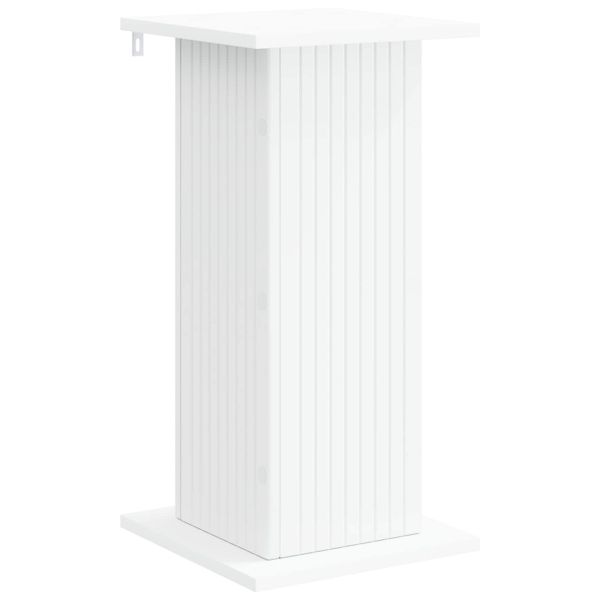 Стойка за растения Бяло 30,5 x 30 x 60,5 см Инженерна дървесина