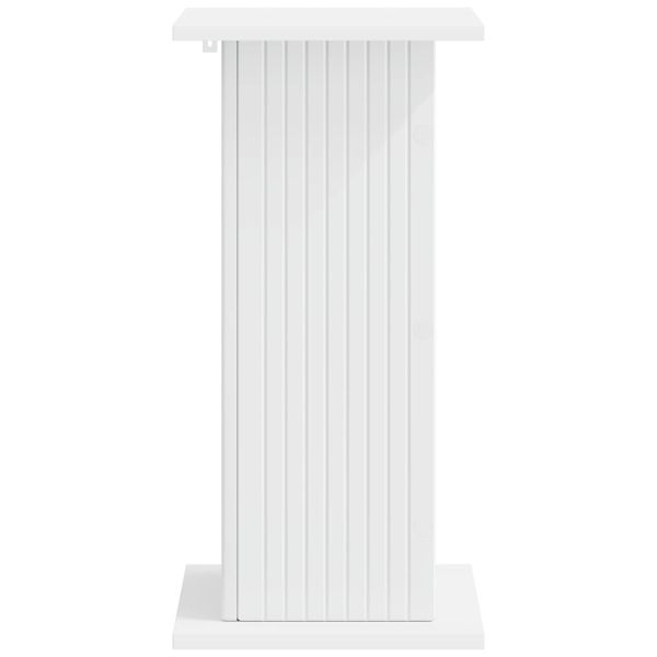 Стойка за растения Бяло 30,5 x 30 x 60,5 см Инженерна дървесина