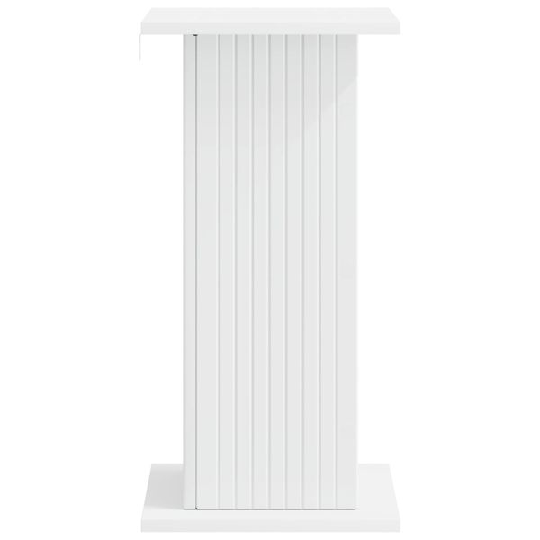 Стойка за растения Бяло 30,5 x 30 x 60,5 см Инженерна дървесина