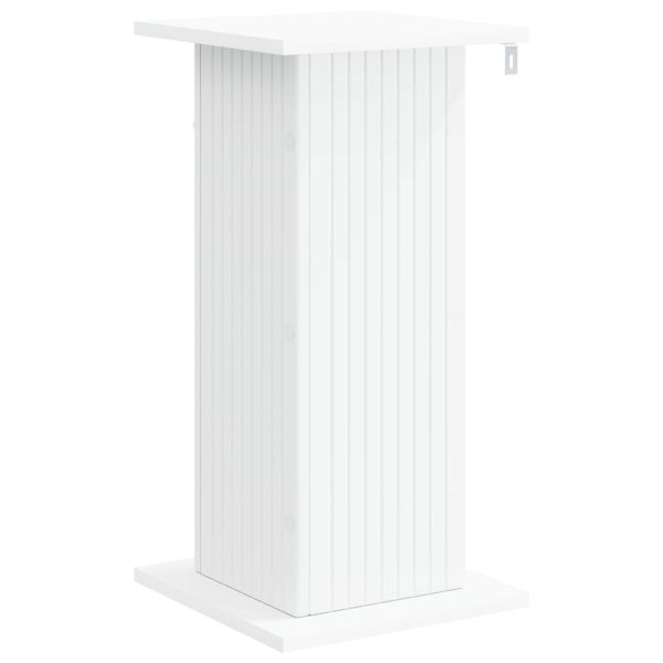 Стойка за растения Бяло 30,5 x 30 x 60,5 см Инженерна дървесина
