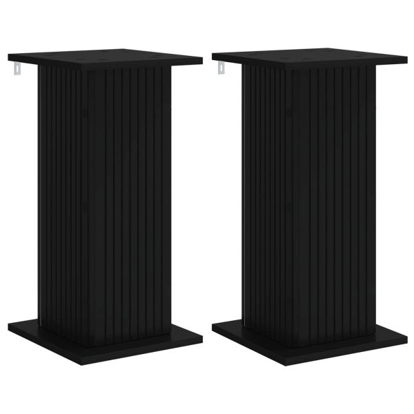 Стойка за растения 2 pcs Черно 30,5 x 30 x 60,5 см