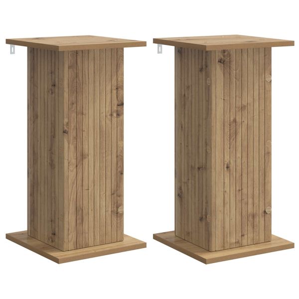 Стойка за растения 2 pcs Дъб артизан 30,5 x 30 x 60,5 см
