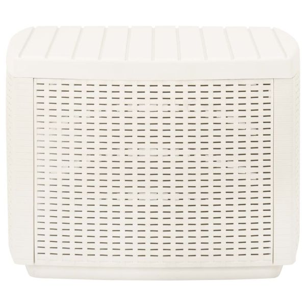 Градинска маса, бяла, 53x53x40 см, пластмаса