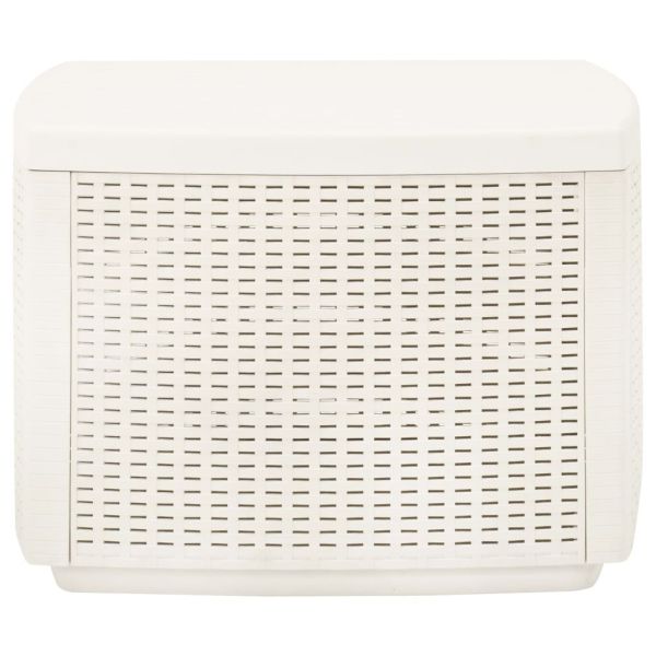 Градинска маса, бяла, 53x53x40 см, пластмаса