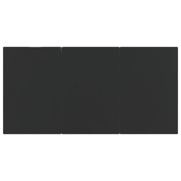 Градински трапезен комплект 7 части възглавници черен полиратан