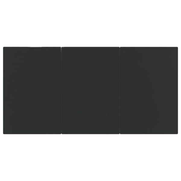 Градински трапезен комплект 5 части черен полиратан и стомана