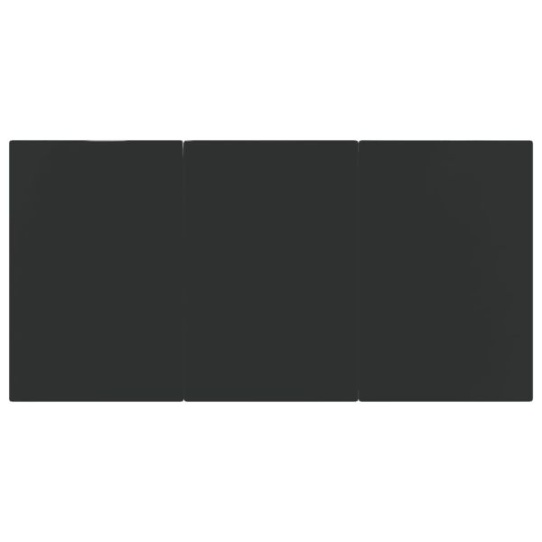 Градински трапезен комплект 5 части черен полиратан и стомана