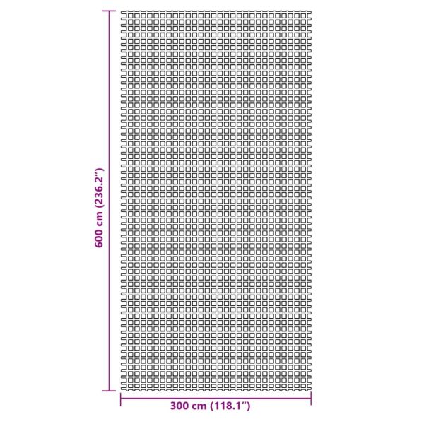Килим за палатка, зелен, 6x3 м