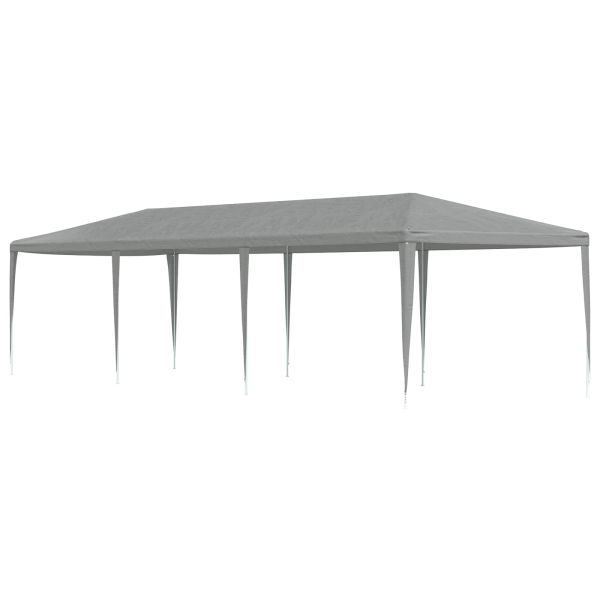 Парти шатър Светлосиво 900 x 300 x 255 см Полиетилен и стомана