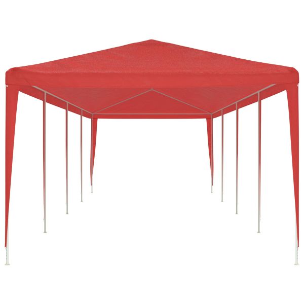 Парти шатър Червено 1200 x 300 x 255 см Полиетилен и стомана