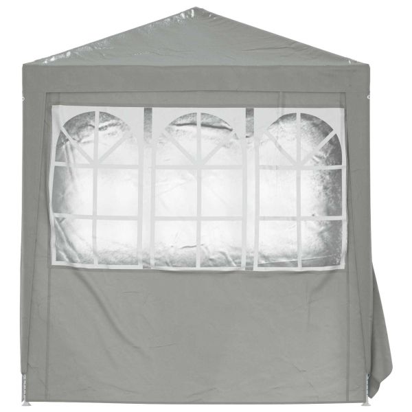 Парти шатър Светлосиво 200 x 200 x 240 см Полиетилен и стомана