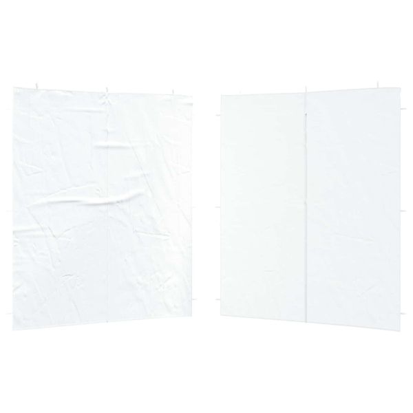 Стена на палатка за парти 2 pcs Бяло 200 x 195 см
