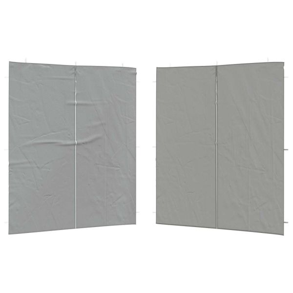 Стена на палатка за парти 2 pcs Светлосиво 200 x 195 см
