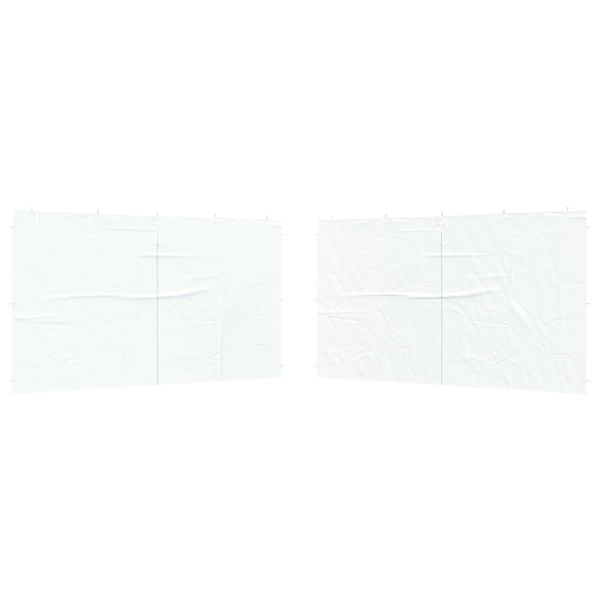 Стена на палатка за парти 2 pcs Бяло 400 x 195 см